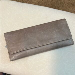 HOBO Gray Leather Wallet